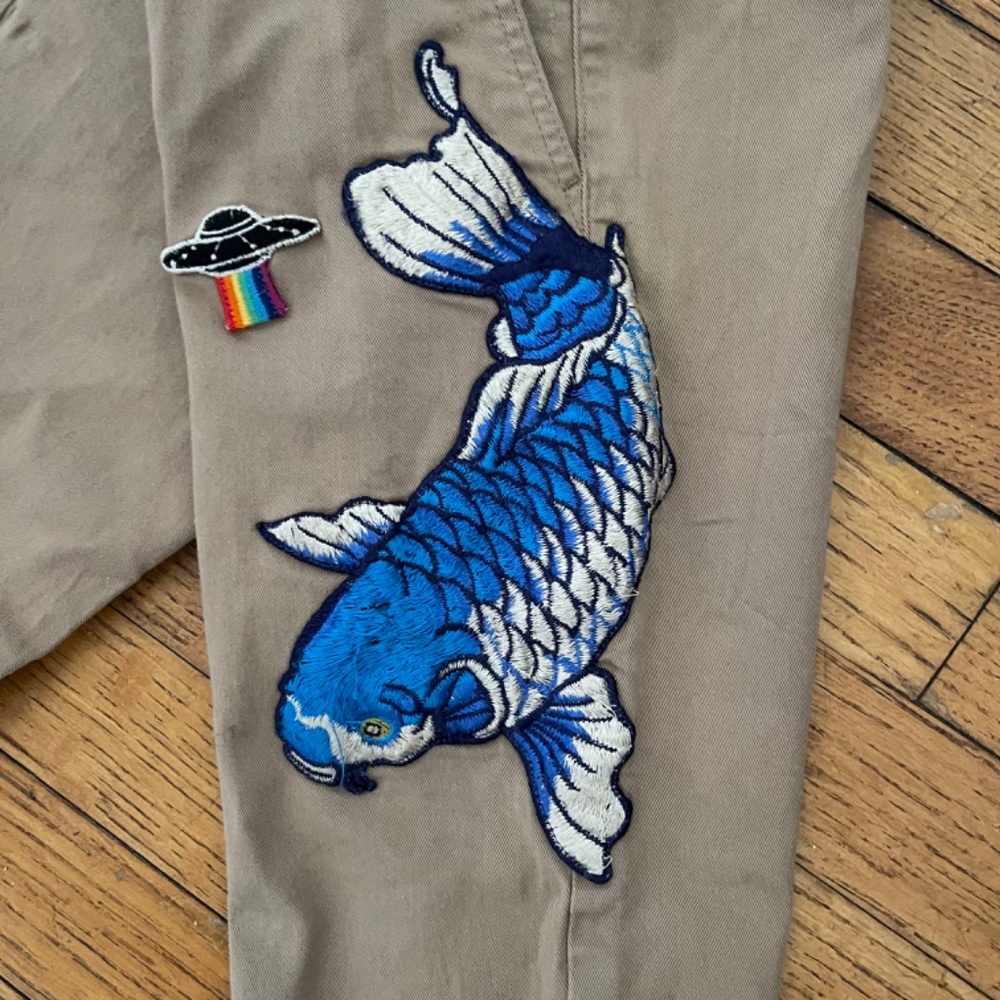 Rare - Gucci Children's Gabardine Pant with UFO and Fish - Picture 5 of 11